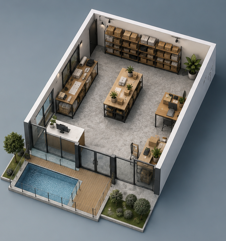 Isometric Architectural Floor Plan